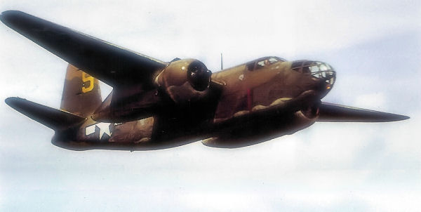 This Douglas A-20C HAVOC/BOSTON III, serial number AL672, was flown on the 4 July 1942 low-level attack against Luftwaffe positions in the Netherlands at the time part of the 15th Bombardment Squadron (light).  This photograph was taken later in the war when AL672 was flying as a staff communications aircraft for the 8th USAAF out of RAF Bovingdon.  Photograph from the U.S. Army Air Forces via the National Arcives.  Thanks to Roger Freeman: "The Mighty Eighth, the Colour Record" 1991.