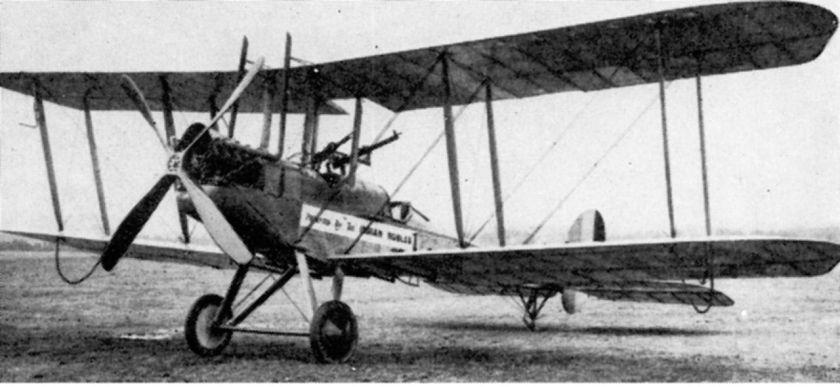 Unatributed photo of a wartime Avro B.E.2c, with 'V" undercarriage, stremlined engine cowling, and the upper wing cut-out for the tail gunner to improve field of fire.  Sadly, there are no photographs of B.E.2's operating from RAF Molesworth during the war that I have been able to locate.