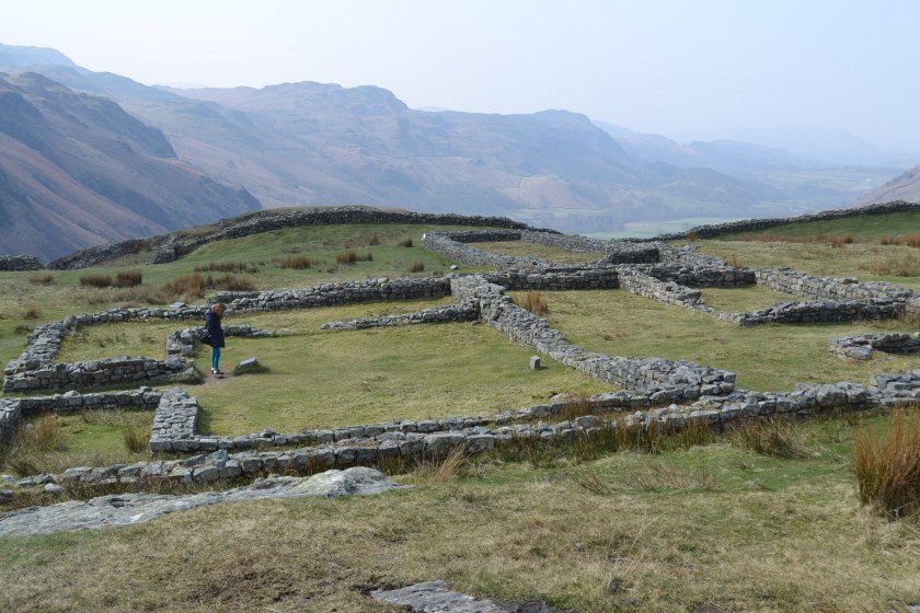 Looking down on Hardknott Fort from the area of the parade grounds. © Brandon Wilgus, 2015.