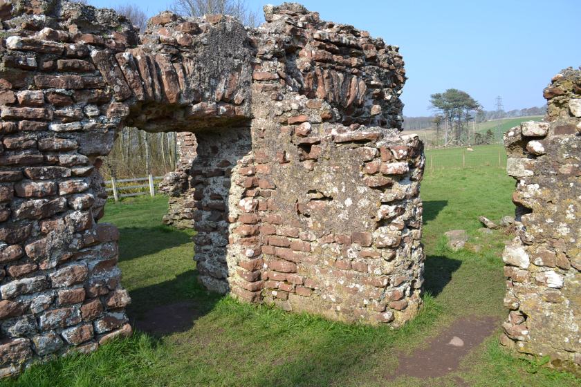 Part of the Ravenglass Bath House.  The two doorways pictured lead from the area archeologists have identified as the changing area to the bathing rooms.  © Brandon Wilgus, 2015.