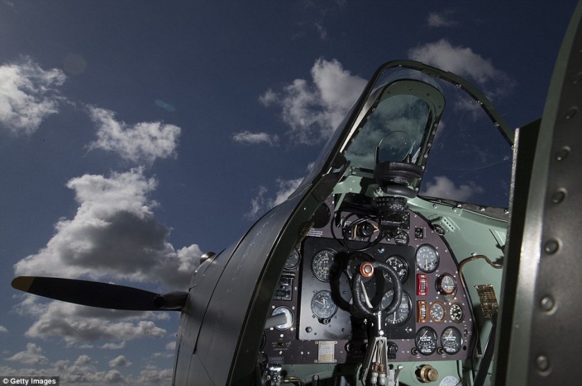 MKI Supermarine Spitfire P9374's cockpit.  Photograph taken at IWM Duxford, Cambridgeshire, 2015. © Getty Images. 
